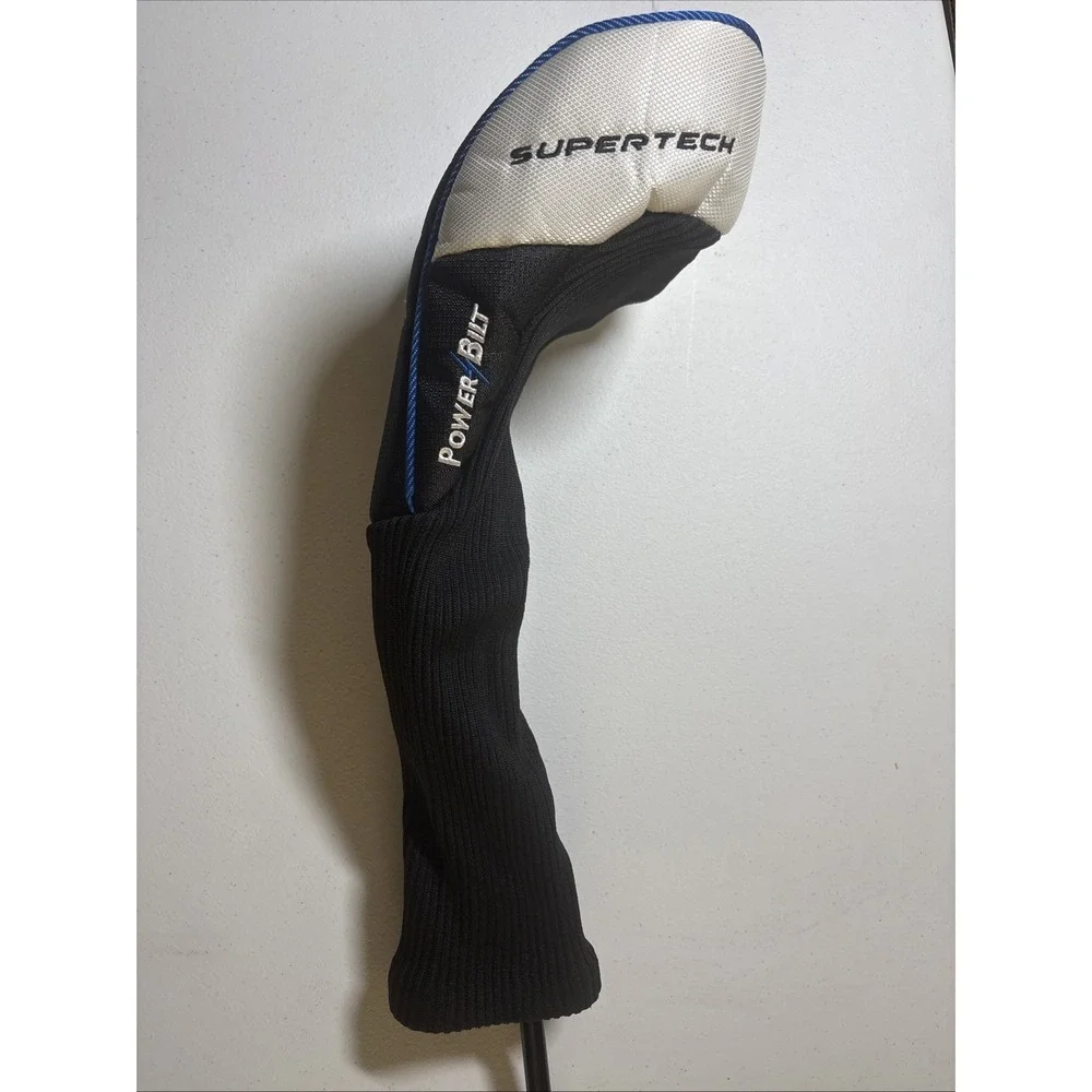 New TPS Power Bilt SuperTech 1 Driver Head Cover Black White Blue Free Shipping